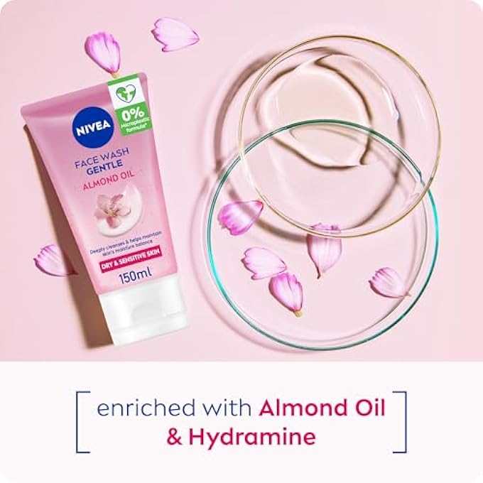 Nivea FACE WASH CLEANSER, GENTLE CLEANSING, DRY SKIN, 150ML - Image 3